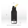 Asobu - Dog Bowl Buddy - Botella de acero inoxidable con 2 comederos negra