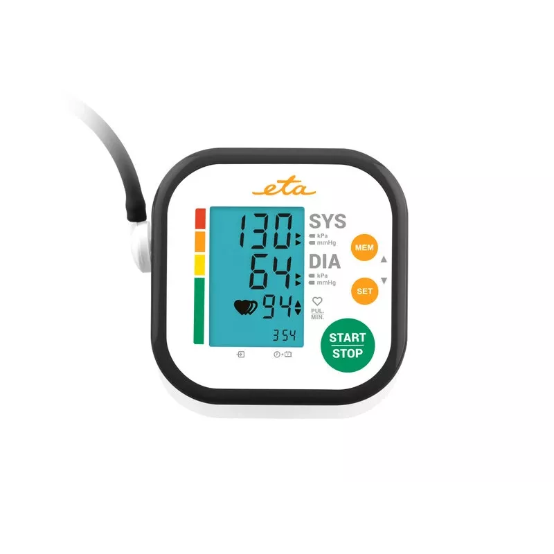 ETA | Tensiómetro de brazo | ETA229790000 | Función de memoria | Número de usuarios 2 usuarios | 4 | Apto para uso doméstico. Medición de presión sistólica y diastólica, pulso