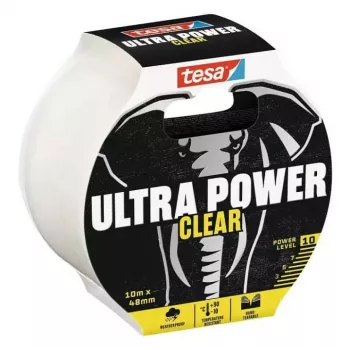 tesa Ultra Power Clear cinta reparadora 56497-00000-00, transparente, 10 m x 48 mm