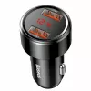 Baseus Magic CCMLC20A-01 cargador de coche, 2x USB-A QC 3.0, 45 W, 6 A, pantalla de voltaje, negro