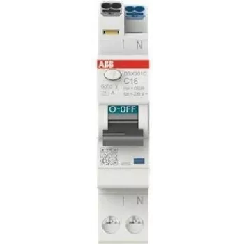 ABB Interruptor RCBO DSX301CA-C16/0.03 1 TE 6kA1P+N AC16 30mA (2CSR255165R1164)