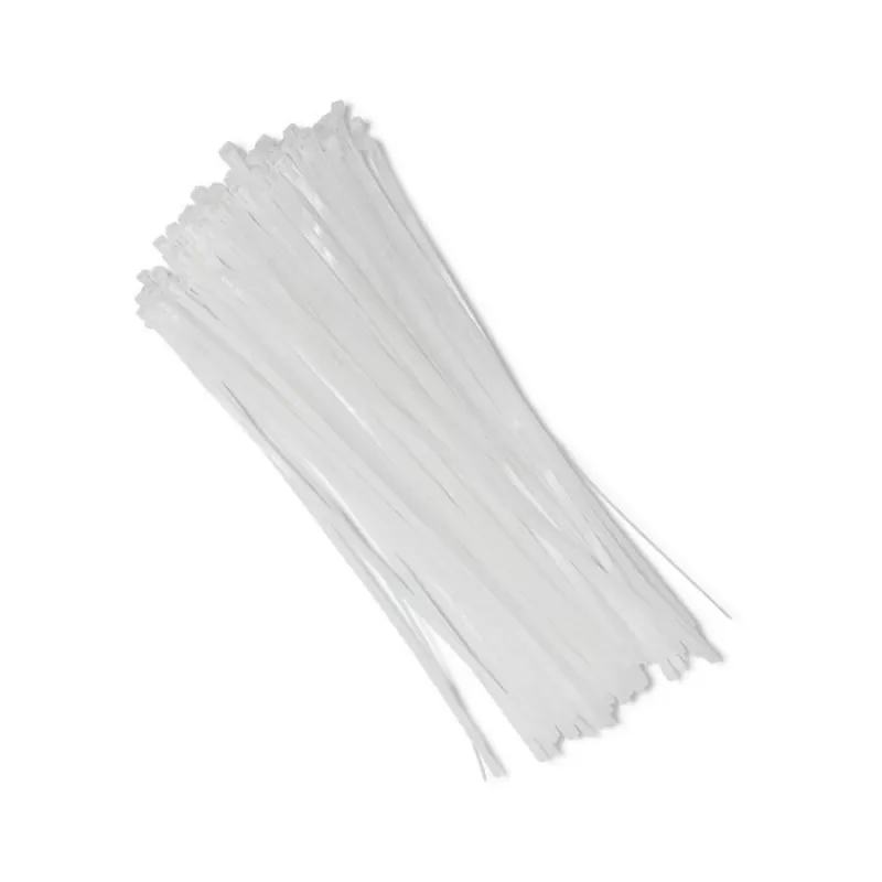 Set organizador de cables QOLTEC 52236 — 100 uds., blanco