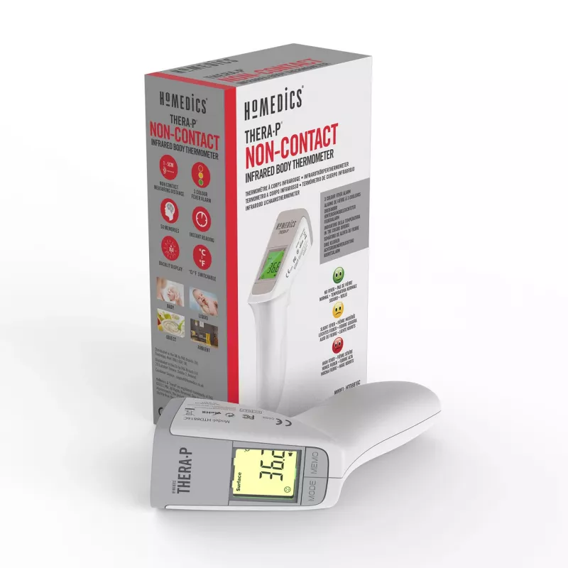 Termómetro infrarrojo sin contacto HoMedics TE-450-EU — medición de temperatura sin contacto, respuesta rápida