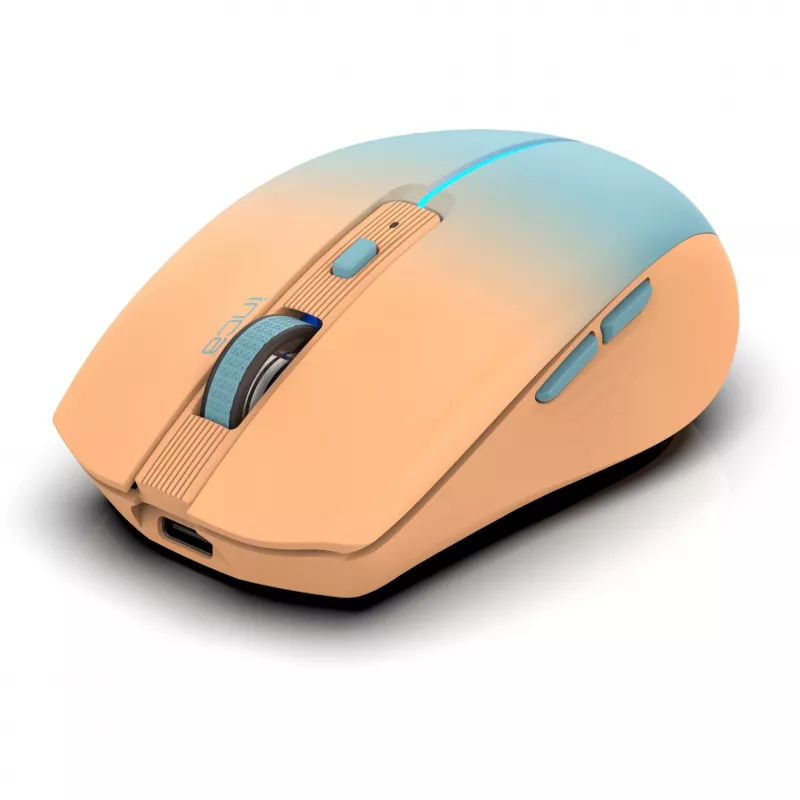 Cian Technology GmbH INCA ratón IWM-511RT Bluetooth+inalámbrico RGB color base naranja