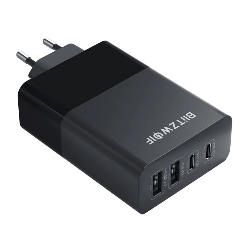 Cargador de red BlitzWolf BW-S29 120W negro — fuente de alimentación USB, carga rápida multipuerto