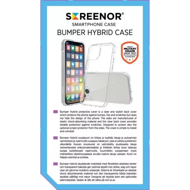 Screenor Bumper 25634SB funda para Samsung Galaxy S24/S25, transparente