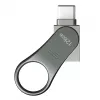 Silicon Power Mobile C80 memoria USB de 128 GB, USB Type-A / USB Type-C, USB 3.0 (3.1 Gen 1), titanio