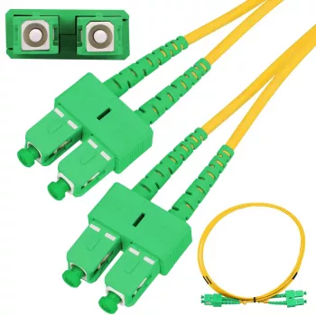 Patchcord Extralink SC/APC–SC/APC monomodo dúplex G.652D 3 mm 5 m