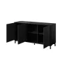 Cómoda MARMO 3D 150x45x80.5 cm negro mate/mármol negro
