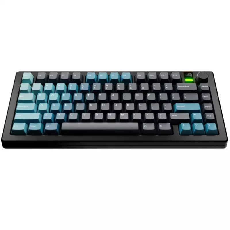 Teclas GLORIOUS GPBT Gradient Celestial Ice – diseño ANSI, set de teclas PBT con sublimación de color