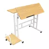 Mesa portátil para portátil Maclean, blanca, 80x60cm, 50kg máx, altura ajustable 67-115cm, MC-124 W