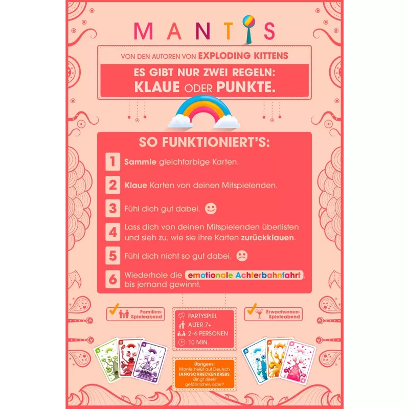 Mantis, juego de mesa