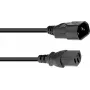 Cable alargador de alimentación Omnitronic 30235107, 3 x 0,75 mm², 1,5 m, negro