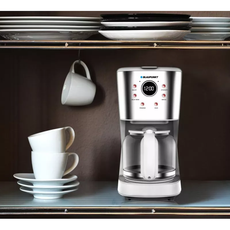 Blaupunkt CMD802WH Display 1,5 l cafetera de goteo plateada