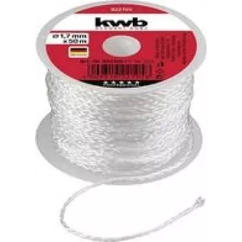 Cordel de albañil KWB 1,7 mm blanco 50 m - cordel de trazar para replanteo y marcado
