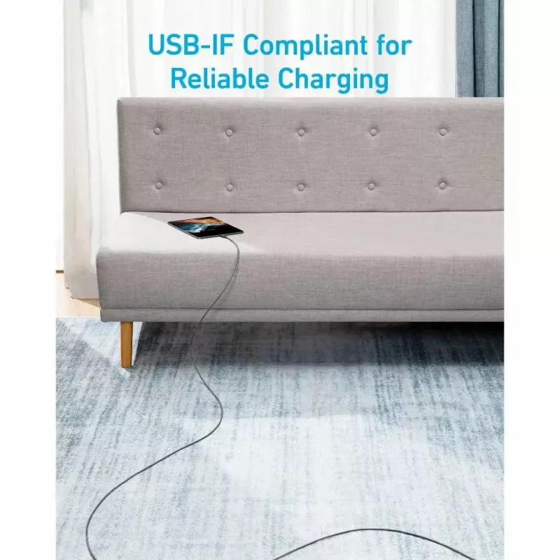 Cable USB Anker 322 1,8 m USB C carga rápida transferencia de datos