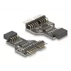 DeLOCK 60045 adaptador de cable de 9 pines USB 2.0 2 x cabecera de 9 pines negro