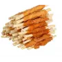 HILTON Chicken Wrap White Rawhide Stick snack para perros, palitos de piel blanca envueltos en pollo, 500 g