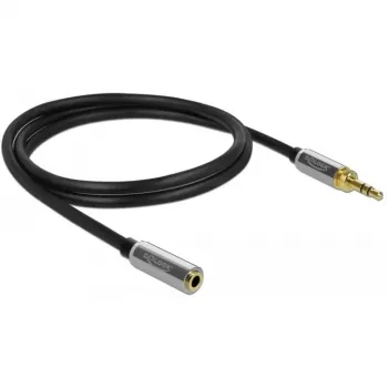 Cable de audio 3,5 mm DeLOCK 85780 1 m negro gris