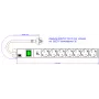 Regleta de enchufes Bachmann 800.3934 19Z 1HE con 7x tomas CEE 7/3