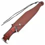 Cuchillo de supervivencia fijo Cinema Classic CC-H3 Rambo III 425 mm, hoja de acero, empuñadura de Codura, funda de cuero