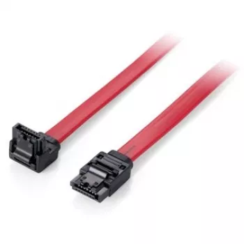 Cable SATA III Equip, acodado, 0,5 m, 0,5 m, SATA III, SATA 7 pines, SATA 7 pines, conector macho/conector macho, rojo