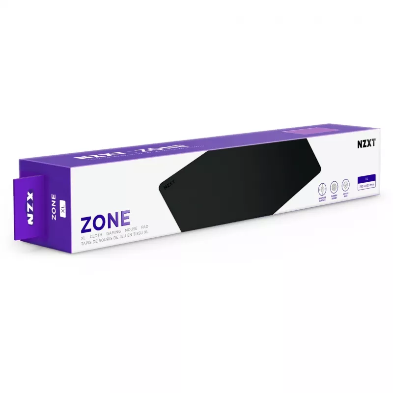 Alfombrilla de ratón NZXT Zone XL 750x400mm negra MM-XLGSP-BK retail