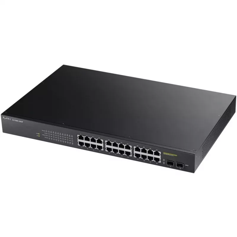 Zyxel GS1900-24HP Gigabit Ethernet gestionado (10/100/1000) 1U Negro