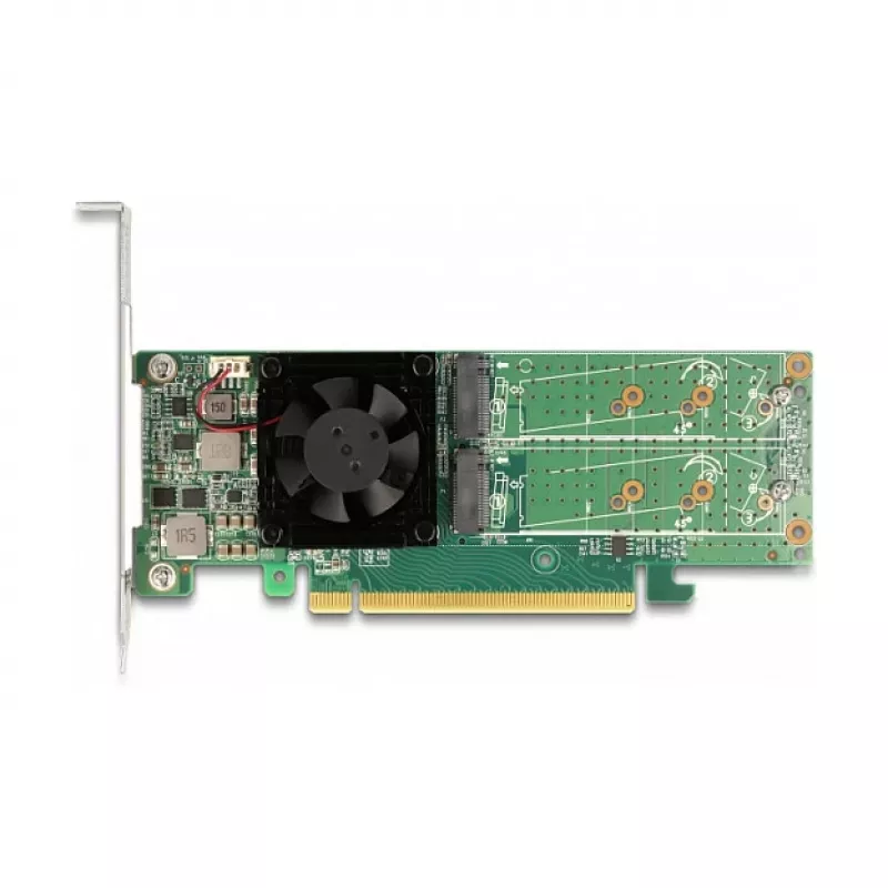 DeLOCK Tarjeta PCI Express x16 a 4 x NVMe M.2 Key M internos – formato Low Profile