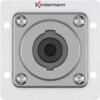 Conector hembra Speakon Kindermann 7444000413 — 1 vía aluminio, 50×50 mm, 40 mm de profundidad