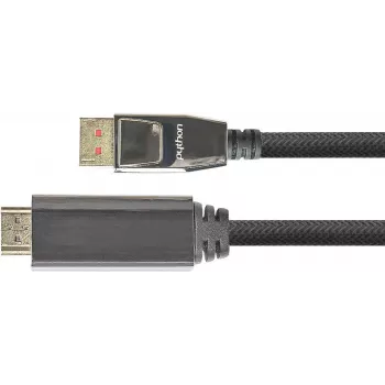 GC M0219 - DisplayPort 1.4 a HDMI 2.0 conector macho A, 5 m, negro - Digital/pantalla/vídeo (GC-M0219)