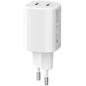 Cargador Xiaomi Nano Turbo 45W Blanco — 2× USB‑C AC interior para smartphone y tablet