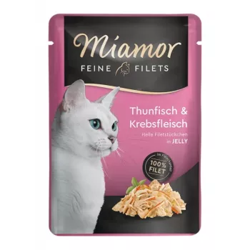 Comida húmeda para gatos Miamor MIAMOR Feine Filets 100 g bolsa — atún, gatos adultos, con tendencia al sobrepeso