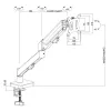 Soporte de monitor Maclean, pistón de gas, 17-32, 2-10kg, negro, MC-133