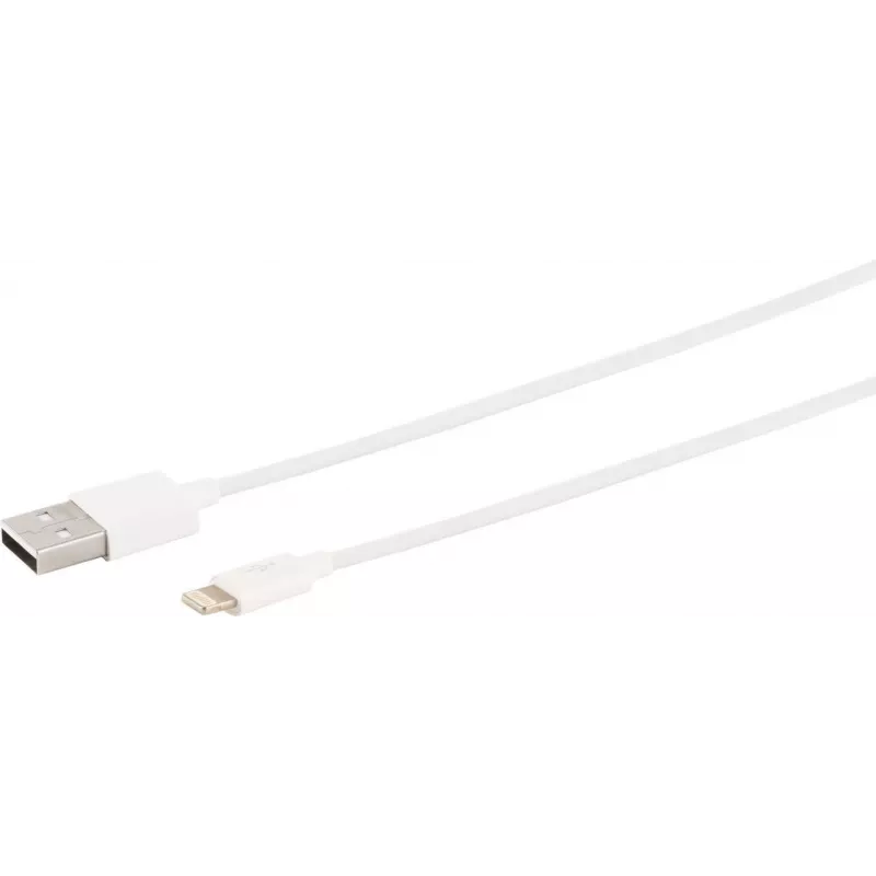 Cable Lightning S/CONN 14-12044 0,1 m blanco USB A conector macho