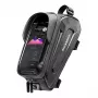 Rockbros B68-1 Bolsa de cuadro para bicicleta con bolsillo para móvil 1,7 l negra