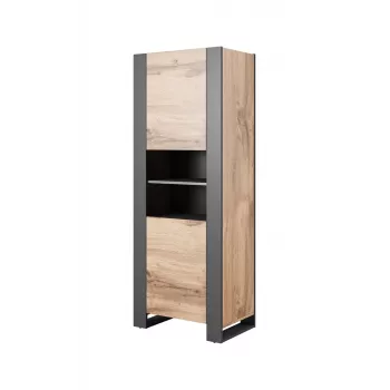 Estantería WOOD 65x40x170,5 roble Wotan + antracita
