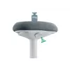 Silla de oficina Leitz 65440085 asiento acolchado gris estructura de plástico