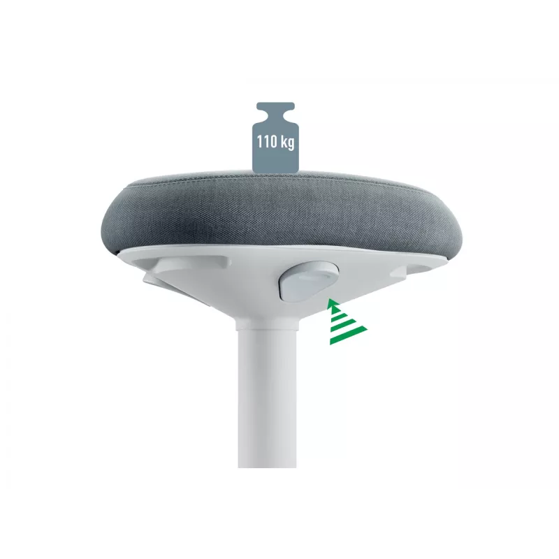 Silla de oficina Leitz 65440085 asiento acolchado gris estructura de plástico