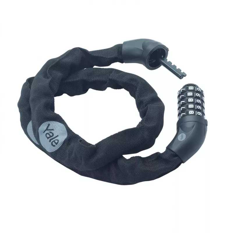 Cerradura de cadena YALE HOME YCHC0/6/90/2 — cadena de seguridad de 6 mm de grosor, cerradura de combinación