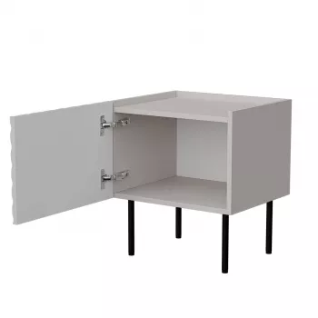 Mesita de noche Cama LUCCA, cama meble, 47x40x52 cm, cashmere, MDF/aglomerado, set de 2