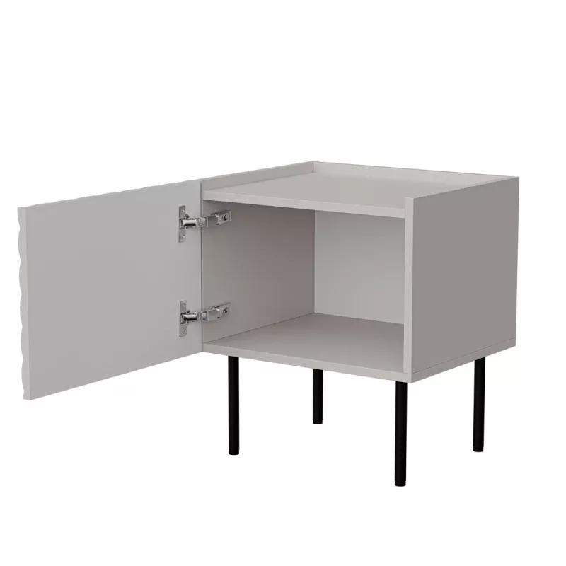 Mesita de noche Cama LUCCA, cama meble, 47x40x52 cm, cashmere, MDF/aglomerado, set de 2