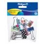 Clip para documentos Pelikan 700306 metal colores surtidos 12 uds.