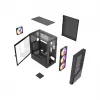 Gembird Fornax 4300 CCC-FC-4300 caja gaming ATX Midi Tower, cristal templado, ventiladores ARGB, 2x USB 3.1, 1x USB 2.0, negra