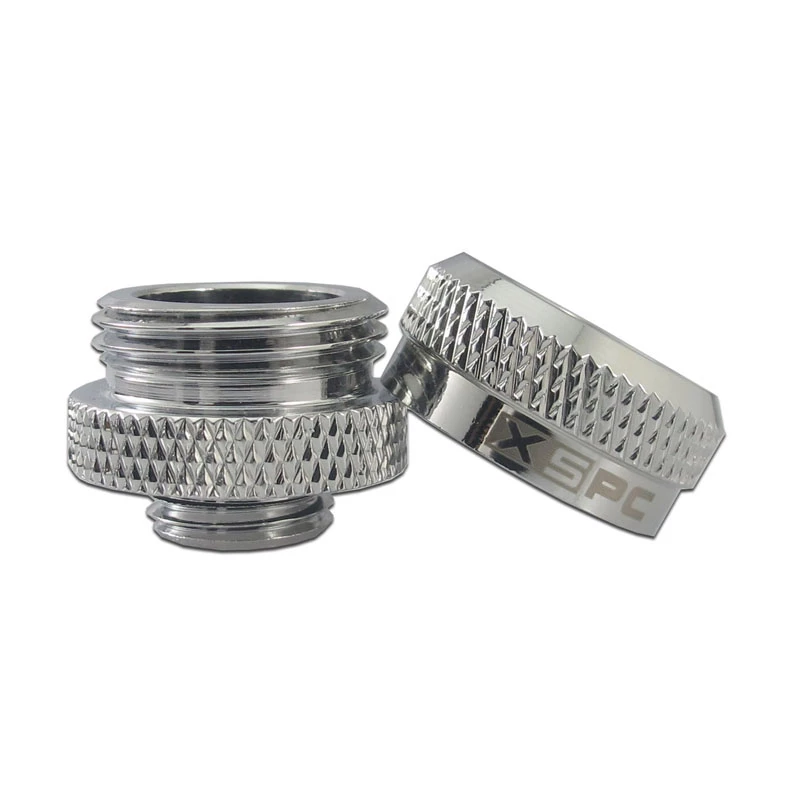 Conector XSPC G1/4 a tubo rígido de 14mm, cromado - 8 unidades