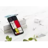 Funda para smartphone iKins para iPhone 11 Pro Mondrian negra — funda protectora, carcasa rígida, aberturas precisas
