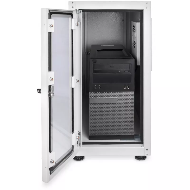 Digitus Caja de ordenador con ventilador con filtro integrado y patas niveladoras