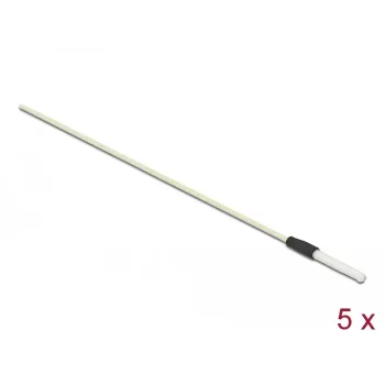Delock 86781 Bastoncillos de limpieza para fibra óptica, 15 cm, blanco, 5 uds.