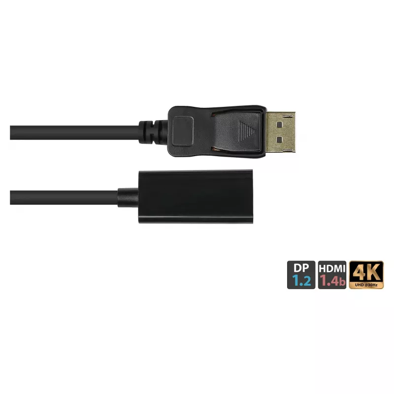 Good Connections Adaptador DisplayPort 1.2 macho a HDMI 1.4b hembra 4K @30Hz aprox. 20cm