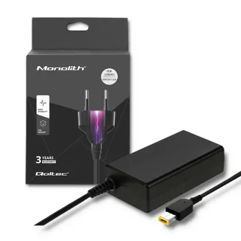 Fuente de alimentación QOLTEC 51556 para interiores 65 W para portátiles Lenovo, 20 V 3,25 A, negro